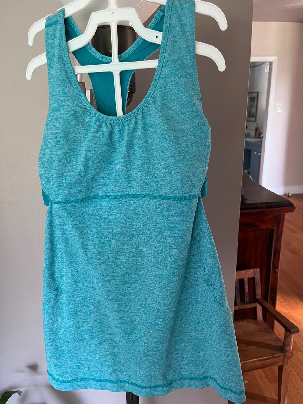 Vintage Lululemon Women's Teal alhleyic top - Built-in Support